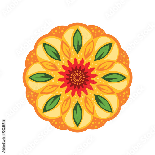 ethnic rangoli ornament onam festival