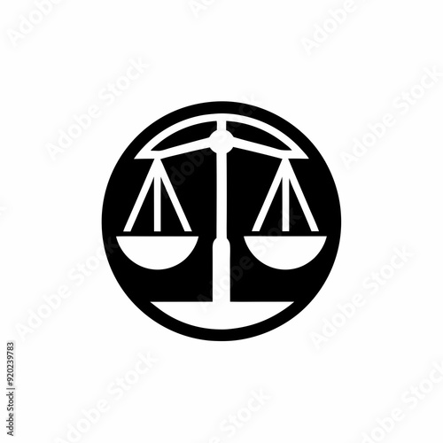 Creative law firm logo design vector art Illustration