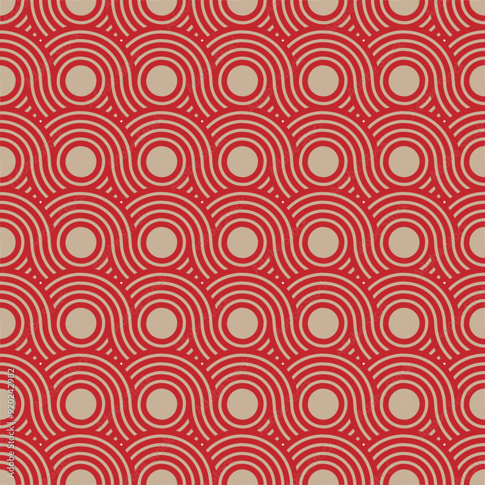 red wave seamless pattern background