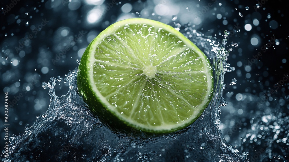 Lime Splashing In Water Lime Splashing In Water