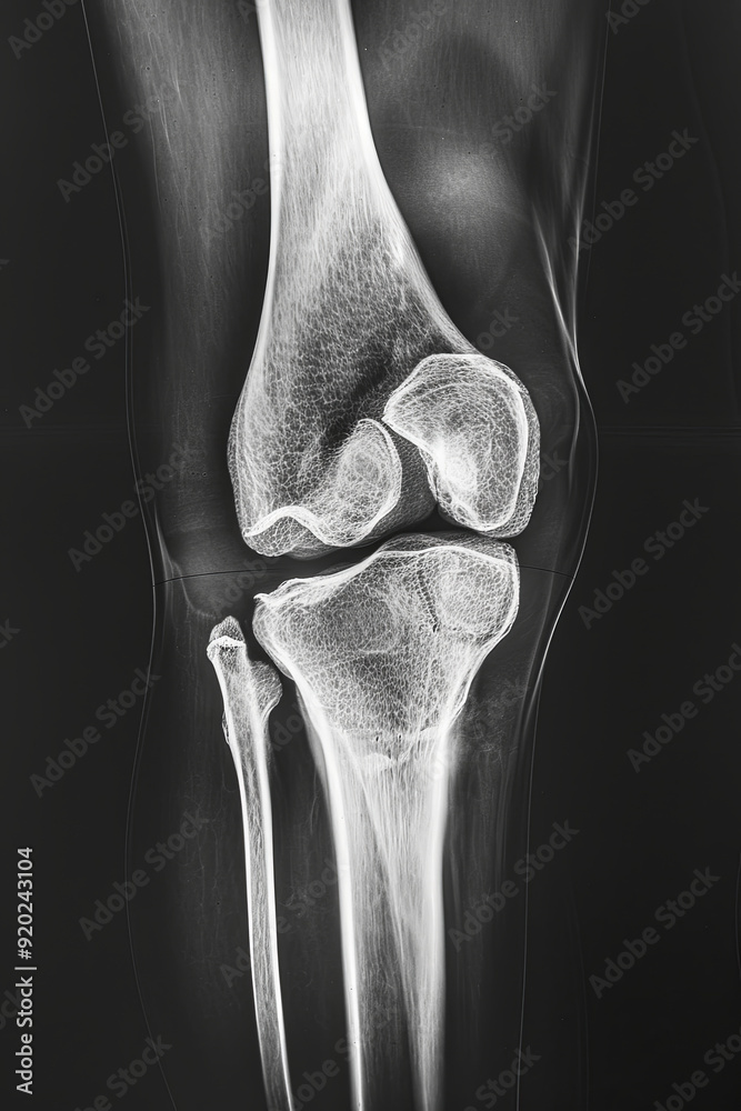 Knee X-ray, patella, bones, medical radiography