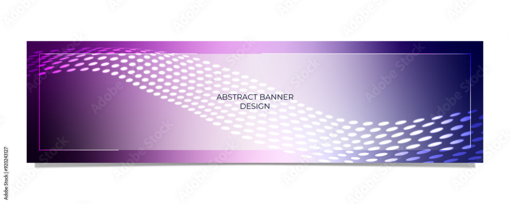 Fototapeta premium BANNER 21 WITH PURPLE GRADIENT TECH THEMES
