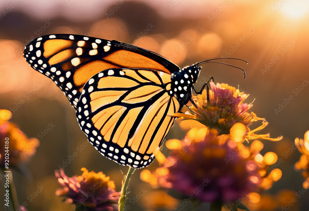 butterfly on flower butterfly on flower