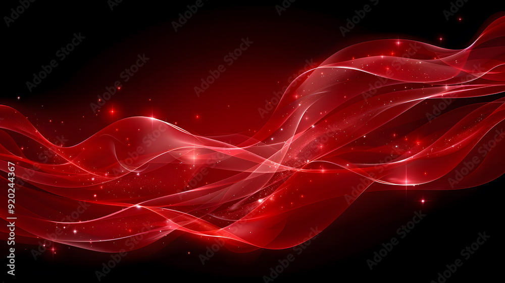 Abstract red beautiful scene with sparkles and waves Abstract red beautiful scene with sparkles and waves