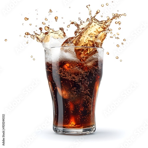 Soda Splash Isolated on Transparent Background