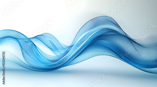 A flowing wave design in blue tones, evoking a sense of calm and fluidity.