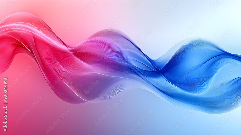 Abstract waves in pink and blue tones create a smooth, flowing design. Abstract waves in pink and blue tones create a smooth, flowing design.