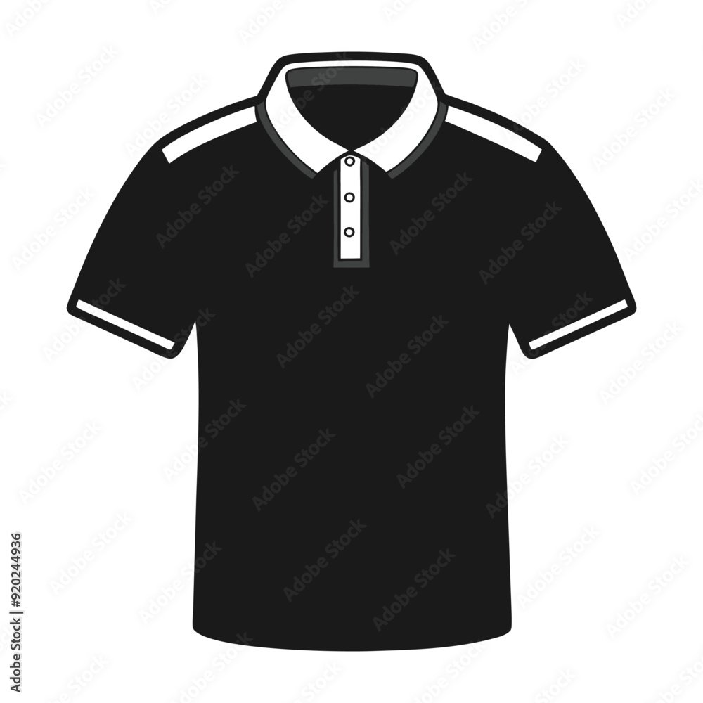 Art & Illustration Black Short Sleeve Polo Shirt Design, Collared Shirt Template, Blank Apparel for Custom Design Art & Illustration Black Short Sleeve Polo Shirt Design, Collared Shirt Template, Blank Apparel for Custom Design