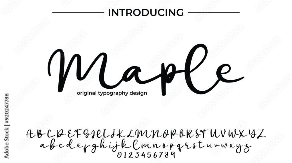 Maple Font Stylish brush painted an uppercase vector letters, alphabet, typeface Maple Font Stylish brush painted an uppercase vector letters, alphabet, typeface