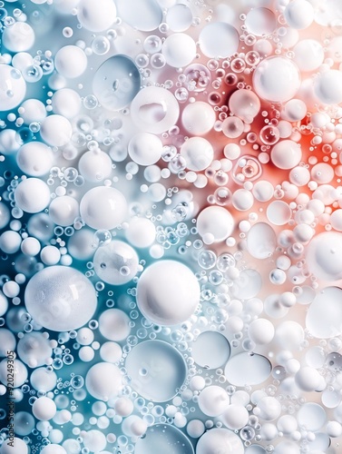 Wallpaper Mural Bubbles in various sizes creating an abstract pattern, organic shapes, whimsical and light. , Torontodigital.ca