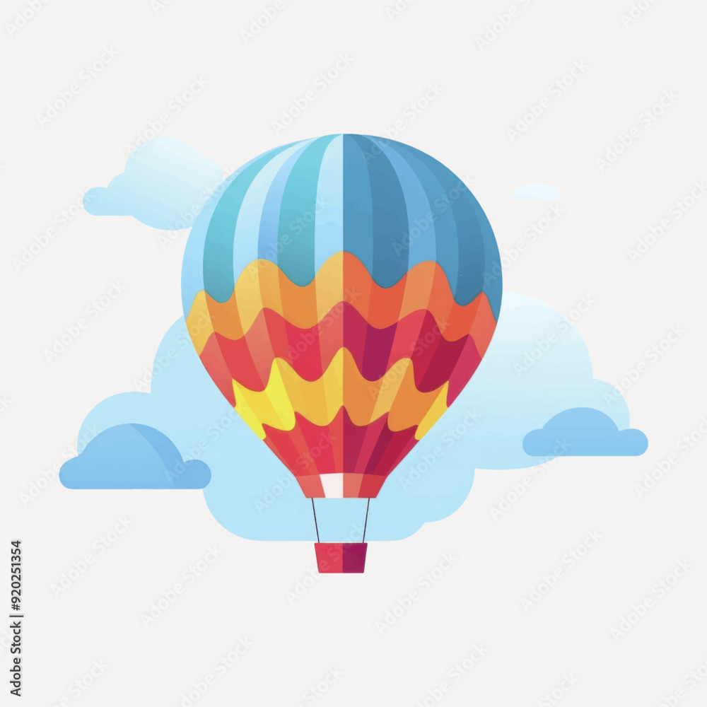 Fototapeta premium Colorful hot air balloon illustration