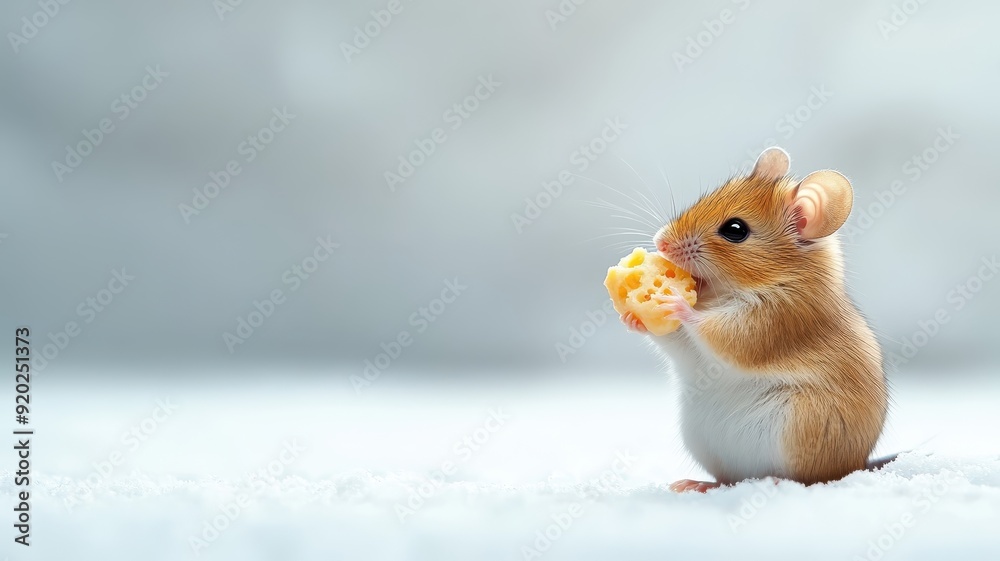 A minimalist drawing of a tiny mouse with a piece of cheese, highlighted against a white background. A minimalist drawing of a tiny mouse with a piece of cheese, highlighted against a white background.