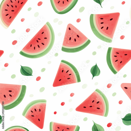 Fresh watermelon slices pattern