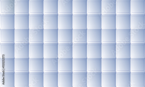 Blue tone cube 3D button seamless repeat pattern, replete image design for fabric printing or wallpaper, blue gradient abstract wall, checkerboard boxes