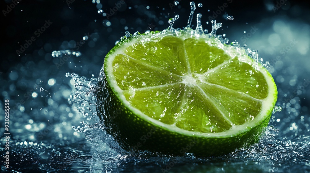 Fresh Lime Splashing in Water Fresh Lime Splashing in Water