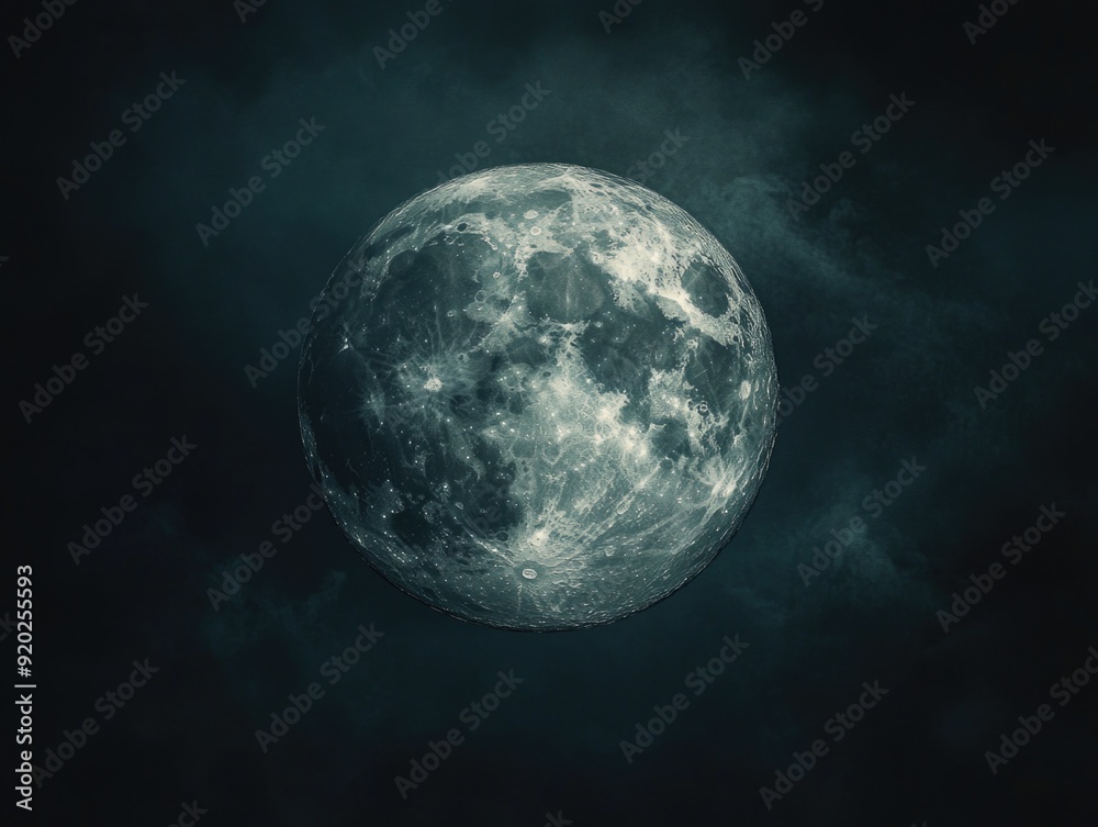 Full Moon in Dark Cloudy Sky Full Moon in Dark Cloudy Sky