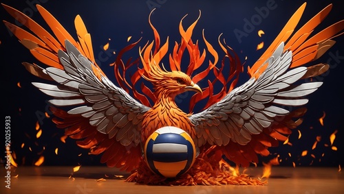 Empowering Flames Volleyball Logo