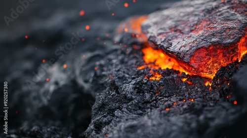  A tight shot of metal featuring a flame erupting from its center upper part