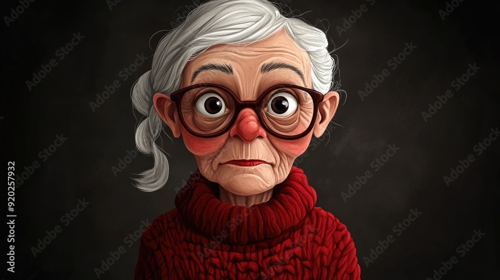Old Woman Wearing Glasses Old Woman Wearing Glasses