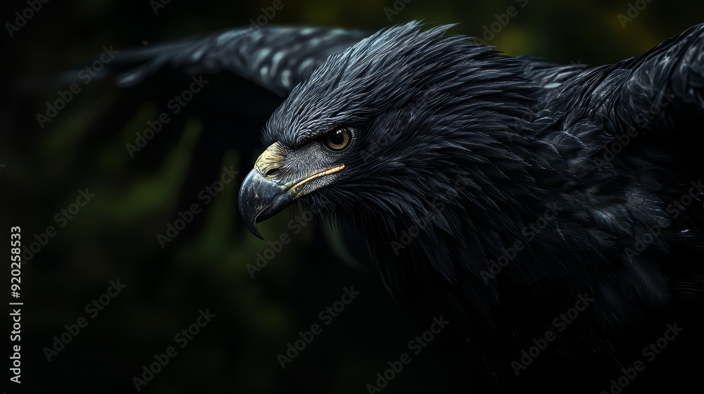 its yellow beak contrasts against its body, while its wings display a striking black-and-white pattern its yellow beak contrasts against its body, while its wings display a striking black-and-white pattern