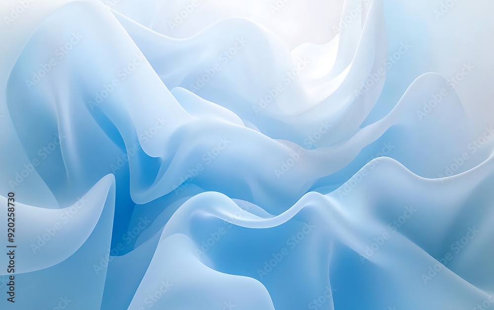 Fototapeta premium Seamless Abstract with Soft Blue and White Gradients Flowing Together