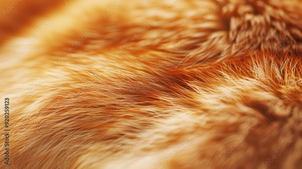 The soft, orange fur of a relaxed ginger cat glistens under the warm afternoon light