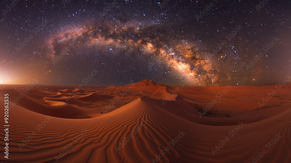 A desert landscape with a large, glowing cloud of milk A desert landscape with a large, glowing cloud of milk