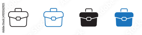 Briefcase icon Flat symbol set outline