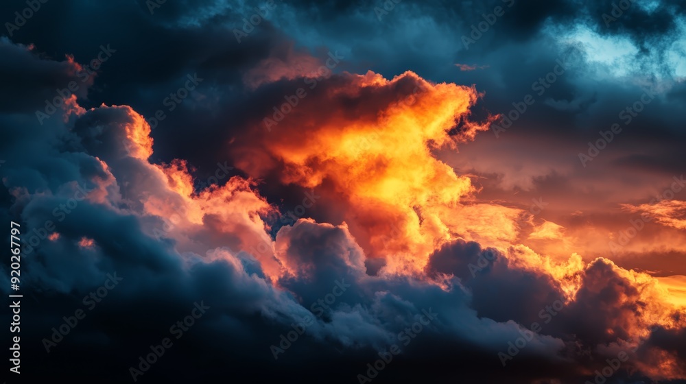 A plane flies against a backdrop of dense clouds in the foreground, while the sun sets behind them A plane flies against a backdrop of dense clouds in the foreground, while the sun sets behind them