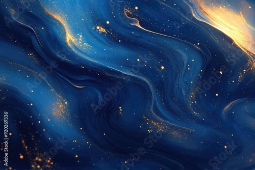 Blue Gold Background