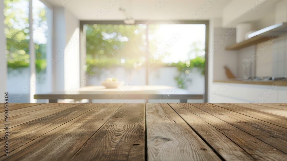 Fototapeta premium Table background of free space and window
