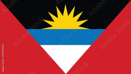 Illustration of Antigua and Barbuda national flag