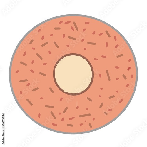 sliced sausage isolated on white