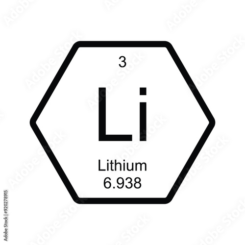 lithium chemical icon periodic
