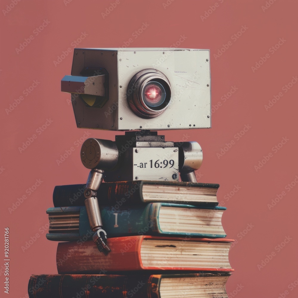 Fototapeta premium Sure, here are 10 prompts for Midjourney bot, each about a book with a solid color background, without the character count exceeding 200 words, and including 