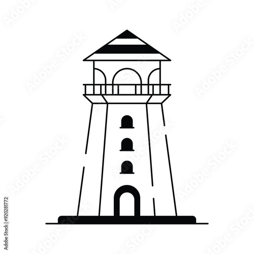Lighthouse icon, perfect for coastal, navigation and maritime themed designs