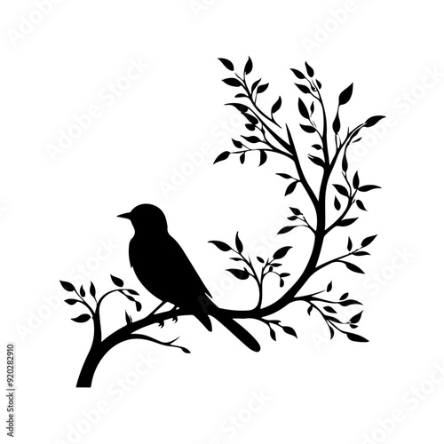 bird on a branch of tree