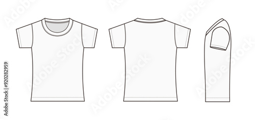 Tshirt for woman vector template illustration