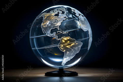 Wallpaper Mural Detailed Photorealistic Depiction of the Earth Globe with Accurately Illustrated Geographical Features Torontodigital.ca