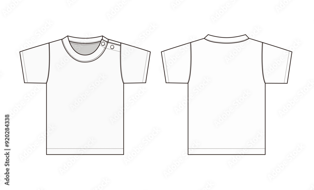 Naklejka premium Kids tshirt vector template illustration