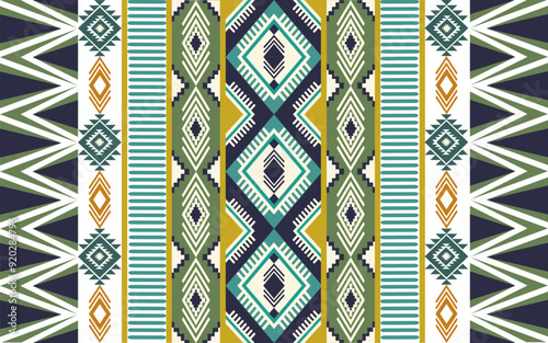 Mexican american indian pattern tribal ethnic motifs geometric vector background. Chic native american tribal motifs clothing fabric ethnic traditional design. Mexican folk fashion.