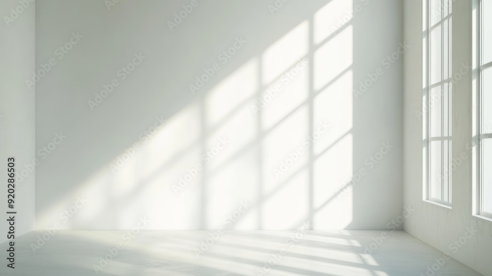 Sunlight Streaming Through a Window onto a White Room Sunlight Streaming Through a Window onto a White Room