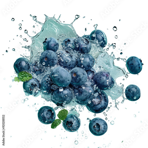 blueberries with water blast