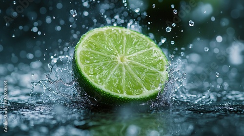 Lime Splashing in Water