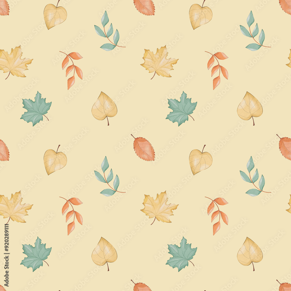 Seamless pattern with fall leaves Seamless pattern with fall leaves