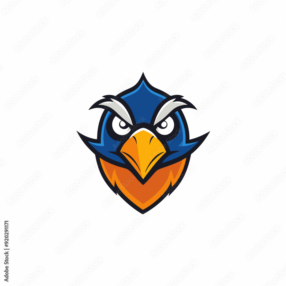 Simple line bird gaming mascot logo isolated vector art Illustration Simple line bird gaming mascot logo isolated vector art Illustration