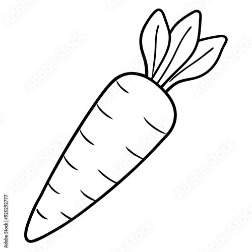 A coloring page of a FOOD CARROT