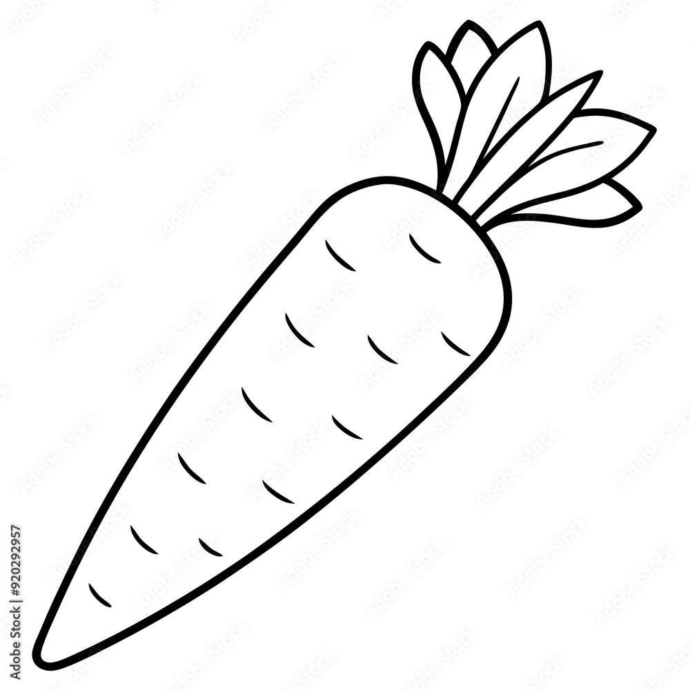A coloring page of a FOOD CARROT A coloring page of a FOOD CARROT