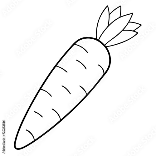 A coloring page of a FOOD CARROT