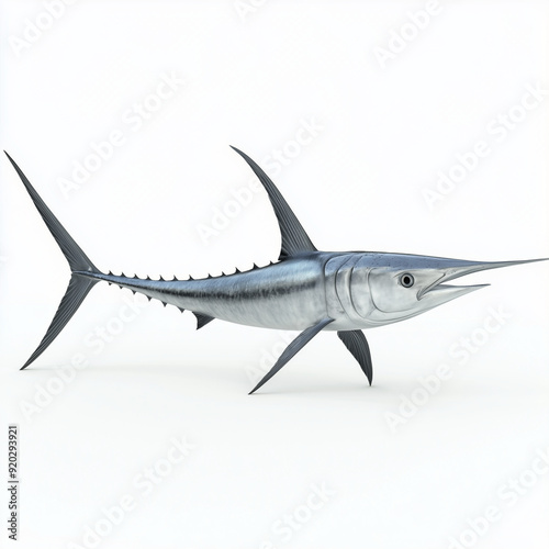 Colorful Swordfish Illustration for Kids on White Background